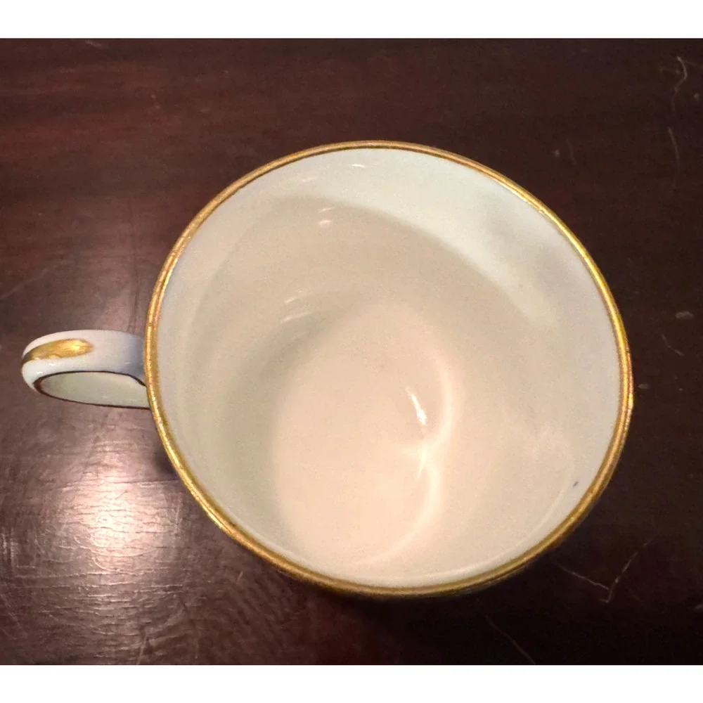 Antique Minton For Tiffany & Co Demitasse Cup Cobalt Blue Gold Band